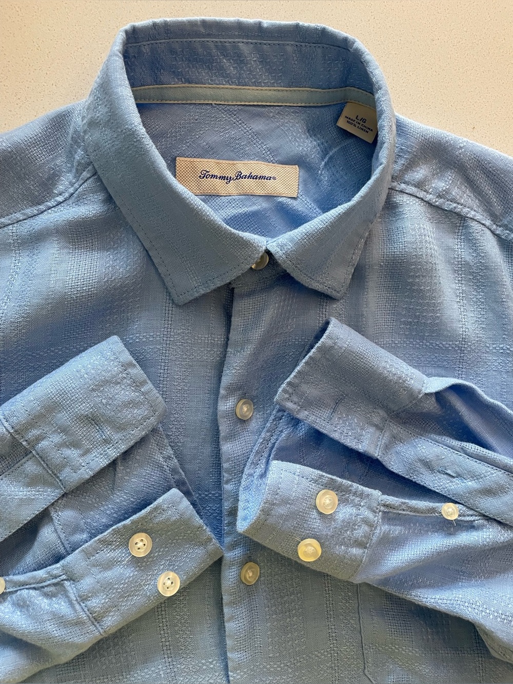 Tommy Bahama - all linen button up shirt Size Large